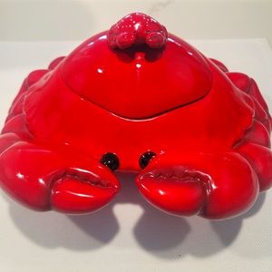 Sonoma Lifestyle Red Crab cookie jar *BRAND NEW WITHOUT BOX*